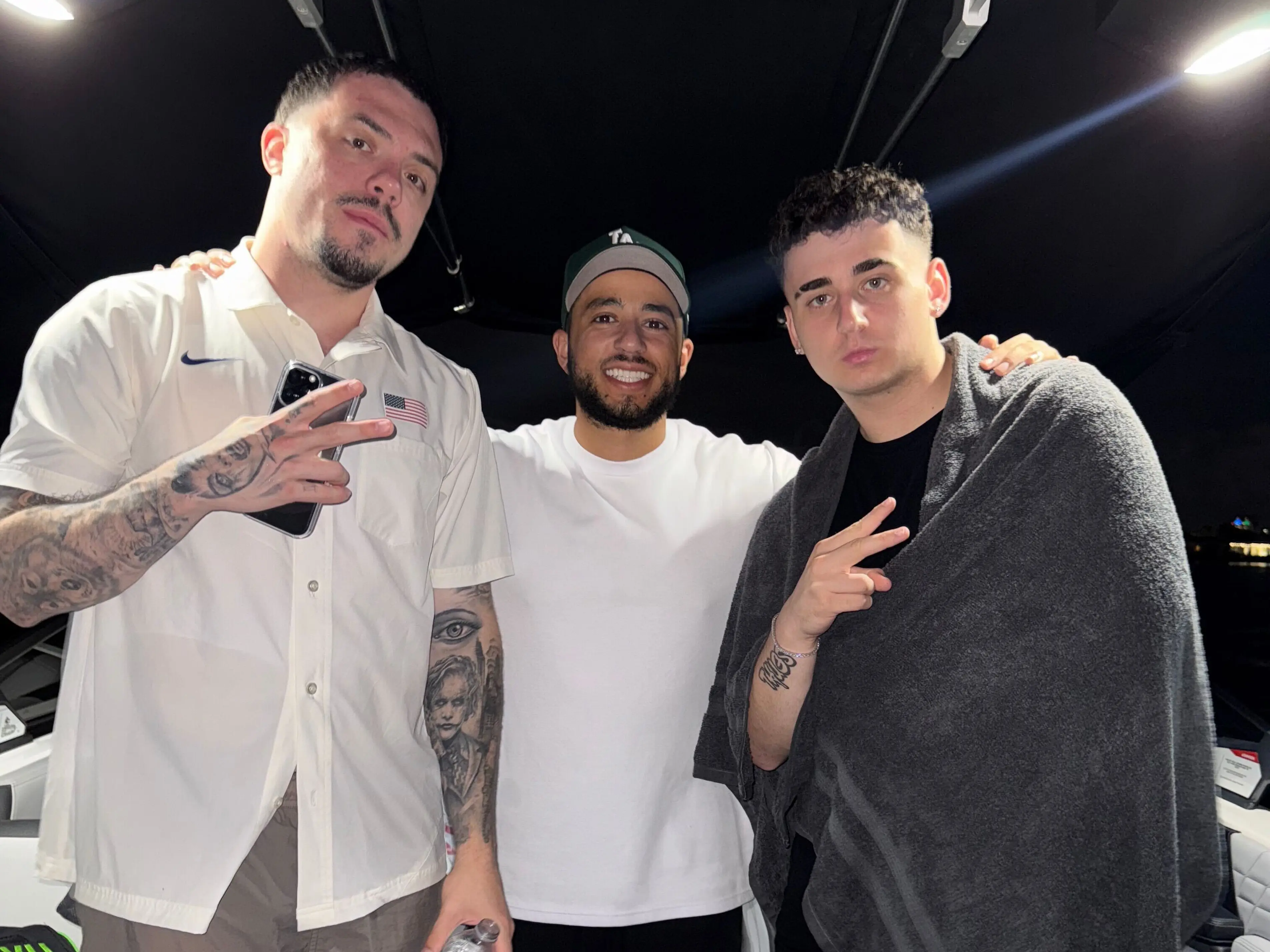 Technician marking inspection spot on floor